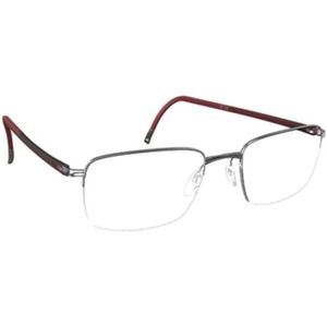 Silhouette Illusion NYLOR 5560 Lunettes, Satin Red, 54/19/145 pour homme, Satin rouge, 54/19/145