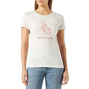 MUSTANG Alexia C Print dames T-shirt, WHISPER WHITE 2013, XS, WHISPER WHITE 2013