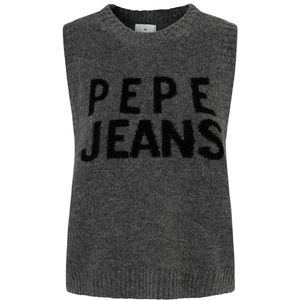 Pepe Jeans Trui vest voor dames, Grijs (donkergrijs gemêleerd)