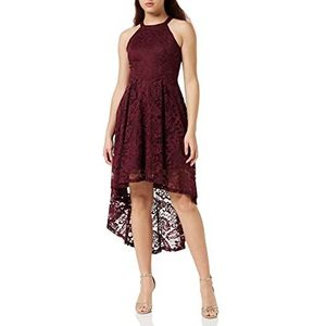 Oliceydress DS0028 Avondjurken voor dames, Veelkleurig (Wijn)