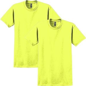 GILDAN T-shirt voor heren (2 stuks), Veiligheid groen