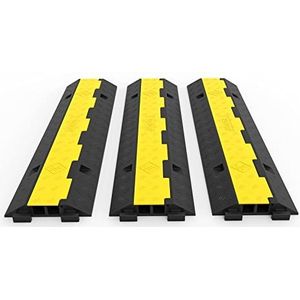Happybuy 3 stuks rubberen kabelbescherming voor leuning en oprit, 5000 kg per as