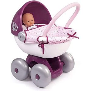 Smoby - Baby Nurse – babykinderwagen – voor poppen en poppen – stille wielen – opbergcontainer – stof wasbaar – 220348
