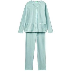 United Colors of Benetton Pig(jas + broek) 37v03p028 Pijama Set dames (1 stuk), Verde Chiaro 17 uur