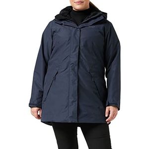 Jack Wolfskin 5Th Avenue Coat damesjas, waterdicht, 3/4, Nacht Blauw