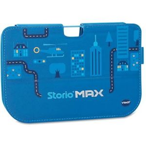 VTech - Storio, blauwe klaphoes voor tablet, 2-in-1 bescherming, compatibel met Storio MAX en Storio MAX 2.0, cadeau voor kinderen van 3 jaar tot 11 jaar, inhoud in het Frans