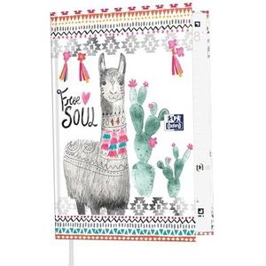 Schoolagenda Oxford Boho Chic september 2022 – september 2023, 352 pagina's, formaat 12 x 18 cm, zachte omslag, motief Lama