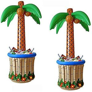 Widmann 10136170B Opblaasbare palm met drankenkoeler om te vullen met ijs en water, themafeest