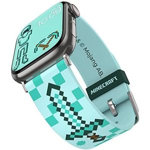 Minecraft Smartwatch-armband, officieel gelicentieerd product, compatibel met alle maten en series van Apple Watch (horloge niet inbegrepen)