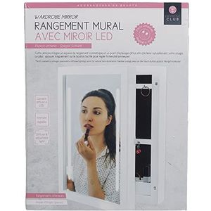 Cosmetic Club -SC29373 LED-spiegel voor cosmetica, kunststof, wit, 30 x 9,3 x 40,2 cm