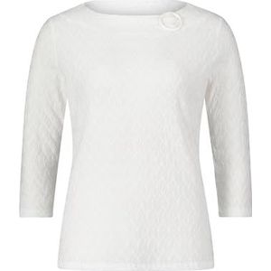 Betty Barclay T-shirt structuré pour femme avec boucle, blanc cassé, 48