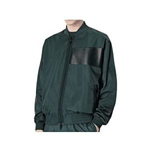 ARMANI EXCHANGE Voorzakken, Bomber Nek, Leren Patch Herenjas, Groen (Green Gables), S, Groene Gables.