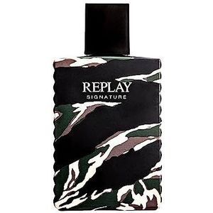 Replay - Signature For Man Eau de Toilette - Intensieve en warme herengeur met dynamisch karakter, houtachtige geurgeur - kruidig, fles van 100 ml