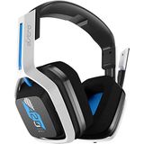 ASTRO Gaming A20 draadloze hoofdtelefoon, 2e generatie, licht en robuust, microfoon met flip-up mute-functie, batterij +15 h, bereik 15 m, PlayStation 5, PS4, PC, Mac - wit/blauw