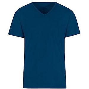 Trigema Dames V-hals van 100% biologisch katoen, Blauw (Saphir C2c 552)