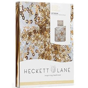 Heckett Lane Lewis donzen dekbed, 100% katoen, glanzend goud, 135 x 200 cm, 1,0 stuks