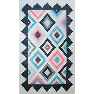Mani Textile - Tapijt ruiten, meerkleurig, afmetingen - 120 x 180 cm