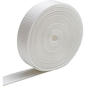 IPEA 10 meter lange harde nylon riem voor rugzak en tassen, multifunctioneel touw voor naaien, sport, bagage, knutselen, (30 mm, wit, 3 cm)