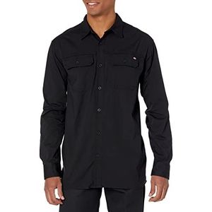 Dickies Chemise à Manches Longues Flex Ripstop pour Homme Boutonnée, Noir, M