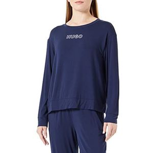 HUGO Dames Unite_ls-shirt pyjama met lange mouwen, Dark Blue405