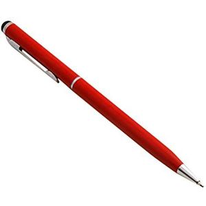 System-S 2-in-1 capacitieve stylus stylus stylus voor smartphone, touchscreen, tablet PC, PDA, rood