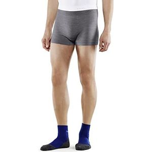 FALKE Wool Tech Light functionele boxershorts voor heren, zwart, blauw, ademend, sport, warm, sneldrogend, gemiddelde tot koude temperaturen, Grijs gemêleerd 3757