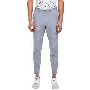 s.Oliver BLACK LABEL Heren business broek set, geruit blauw