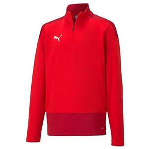 Puma Teamgoal 23 Training 1/4 Zip Top Jr Pullover voor jongens, Electric Blue Lemonade-Team Power Blue, 116, Puma Red Chili Pepper