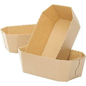 DECORA 30 stuks broodbakvormen van papier, 15,3 x 8,8 x 6 cm