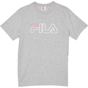 Fila Saarlouis Uniseks T-shirt voor kinderen, Lichtgrijze mix.