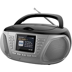 Xtreme ZT DC015, videogames stereo cd-speler met DAB-radio, draagbaar, LCD-display, MP3-speler, Boombox 33198, zwart