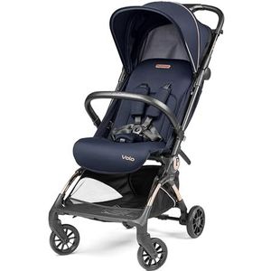 Peg Perego Volo Poussette légère avec housse de pluie pour avion homologuée pour chapeau, dimensions bagage à main, convient de la naissance jusqu'à 22 kg, sac de transport inclus Blue Shine