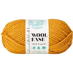 Lion Brand Yarn Company Dikke acrylwol voor snel breien, kleur naar keuze, acryl, mosterd, 21,59 x 9,525 x 9,525 cm