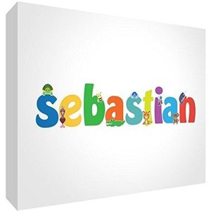 Little Helper SEBASTIAN-A6BLK-15DE Diamant gepolijst Baby Souvenir, gepersonaliseerd met naam, Sebastian, medium, 10,5 x 15 x 2 cm