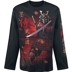 Spiral - Samurai shirt met lange mouwen zwart, zwart.