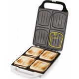 Domo DO9064C - XXL Tosti-ijzer - Croque XL - 4 tosti's - 50% groter - Wit