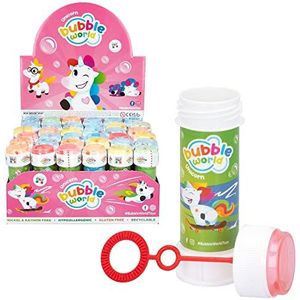 DULCOP - Verpakking met 36 eenhoorn-bubbels – zeepbellen – 60 ml – 047815PA – meerkleurig – kunststof – officiële licentie – speelgoed voor kinderen – buitenspel – vanaf 3 jaar