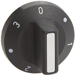 Fixapart W4-44093 Houseware knob accessoires voor thuis (keuken/oven, houseware knob, zwart, zilver, universeel, 42 mm, 42 mm
