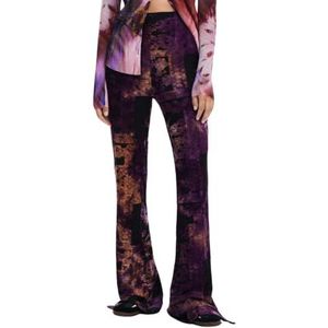 Desigual Pantalon long en tricot pour femme, bleu, XS