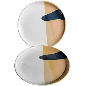 PintoCer - 2 grote platte borden van aardewerk, 29 cm, platte borden, vaatwasser- en magnetronbestendig