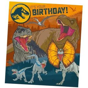 Officiële Jurassic World The Movie verjaardagskaart algemene verjaardagskaart voor speciale gelegenheden recyclebare verjaardagskaart verjaardagskaart officieel gelicentieerd