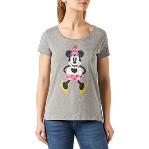 Disney WODMICKTS200 T-shirt, grijs melange, M dames, grijs melange, M, Grijs Melange