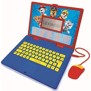LEXIBOOK Paw Patrol – educatieve en tweetalige laptop Spaans/Engels – speelgoed voor kinderen 124 activiteiten, spelletjes en muziek leren spelen met Chase Marshall – rood/blauw