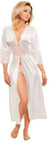 Mindanao | satijnen kamerjas set met slipjes | ecru | trouwlingerie M/L
