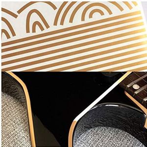 Inlaystickers Binderrug stickers voor gitaren en bas, hals en hoofd, 3 mm, goud BI-3GD