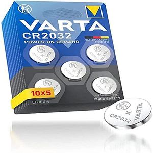 VARTA CR2032 knoopcellen, 50 stuks, Power on Demand, lithium, 3 V, veilige verpakking voor kinderen, voor Smart Home-apparaten, autosleutels en andere toepassingen