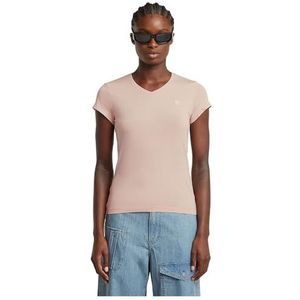 G-STAR, Eyben Slim V-Neck Top 2.0, Rose (Liquid Pink D24533-4107-1628), S