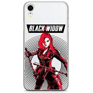 Origineel & gelicentieerd product Marvel Black Widow iPhone XR hoes case precies passend voor de vorm van uw smartphone, gedeeltelijk transparante siliconen hoes