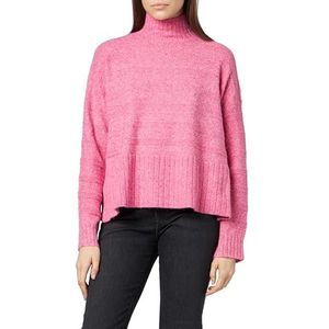 VERO MODA Vmdoffy Ls Highnk Stitch Ga Boo Pull pour femme, violet fuchsia/détail : mélangé, XS