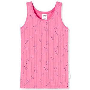 Schiesser Mouwloos onderhemd voor meisjes, Roze opdruk
